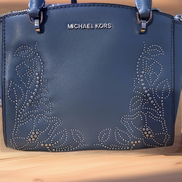Michael Kors Blue Embellished Women's Bag - Picture 2 of 6